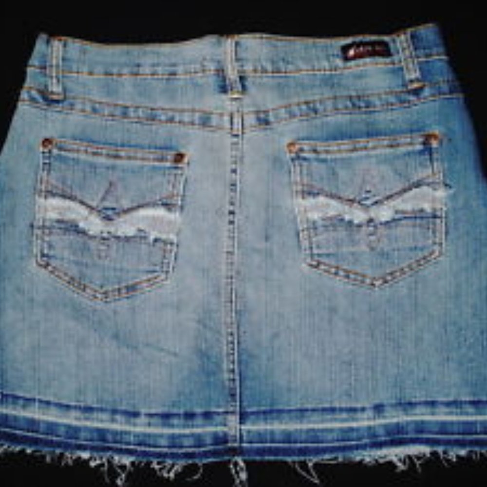 Neeso stretch denim mini skirt sz 7/8 - Picture 2 of 3